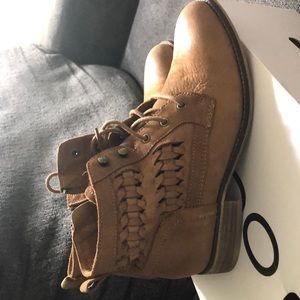 Tan booties